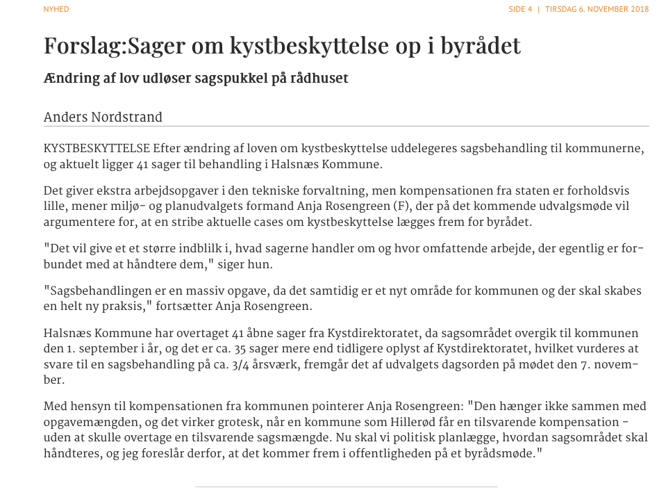 Sager om kystbeskyttelse